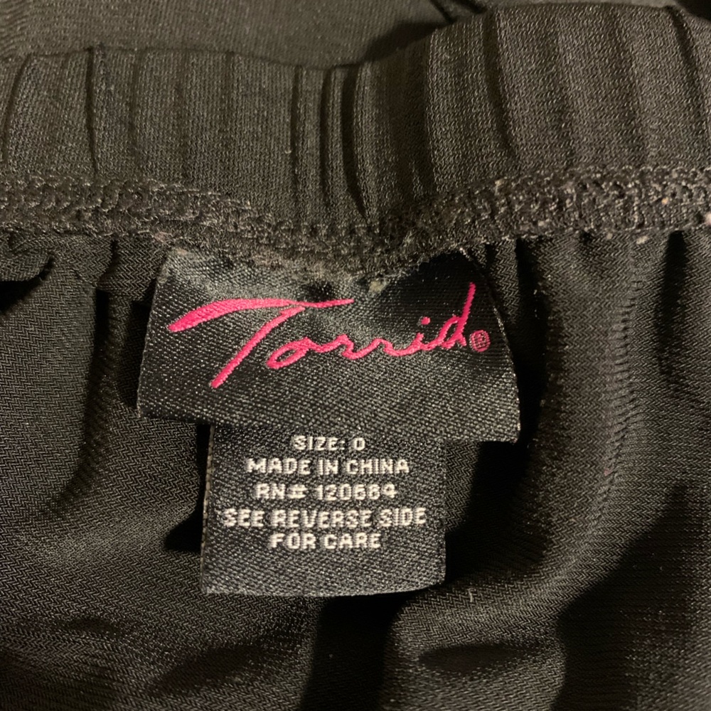 Vintage Torrid Pink Tag label black tank top shirt plus size 0 sleeveless vtg - Picture 3 of 4
